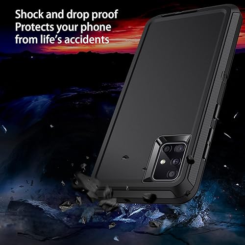 Miniatura 2 de Funda para Galaxy A51 5G, a prueba de golpes, a prueba de caídas, a prueba de polvo, 3 capas, protección de cuerpo completo, resistente, de alto
