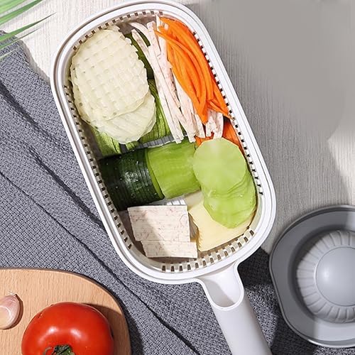 Miniatura 6 de Cortador de verduras multifuncional, que proporciona características de rallado y rebanado, el dispositivo de acero inoxidable cuenta con cuchillas