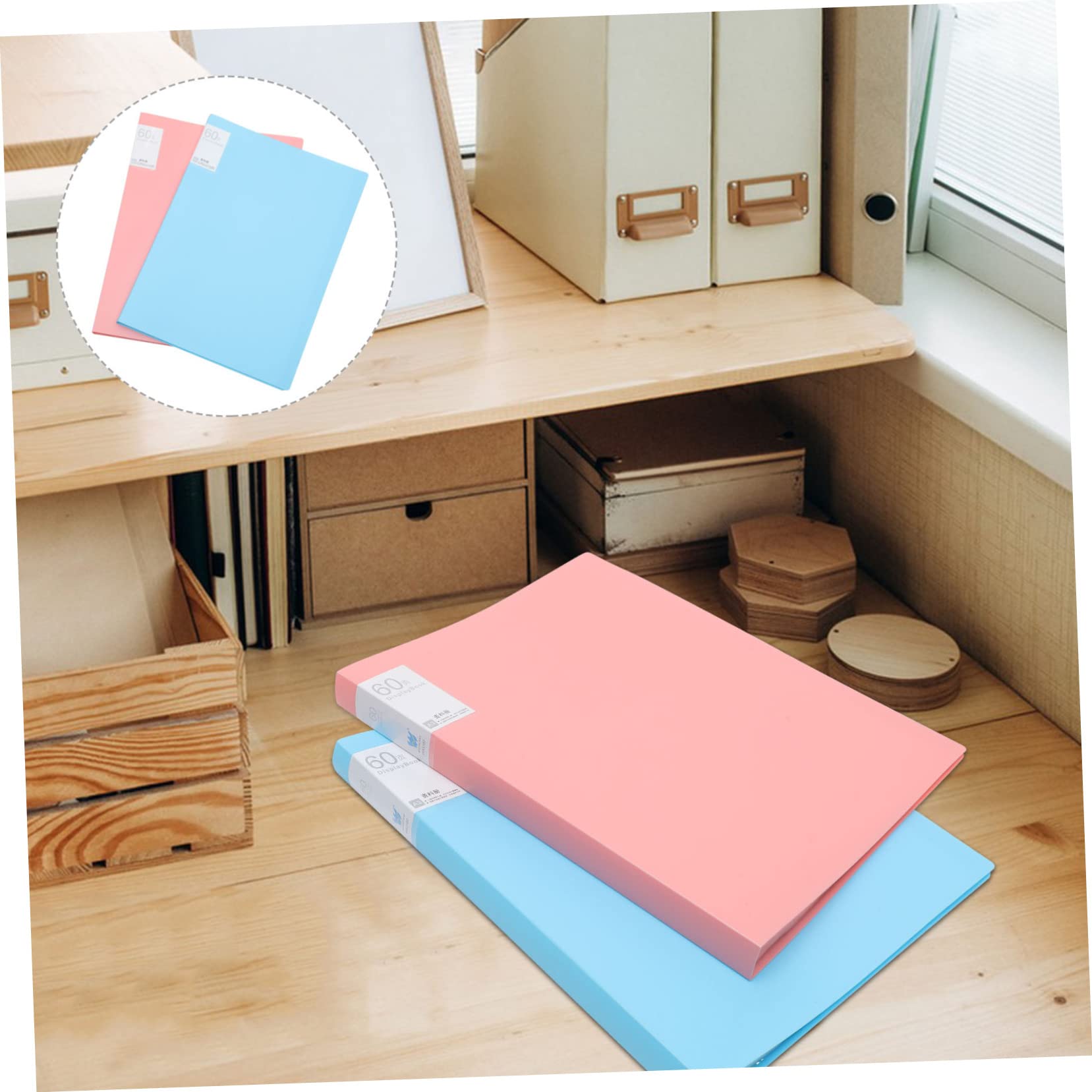 2pezzi Cartella Per Archiviazione Artistiche Organizer Plastica Con Capacità e Pockets Per Conservare Disegni e Documenti Creativi Colori