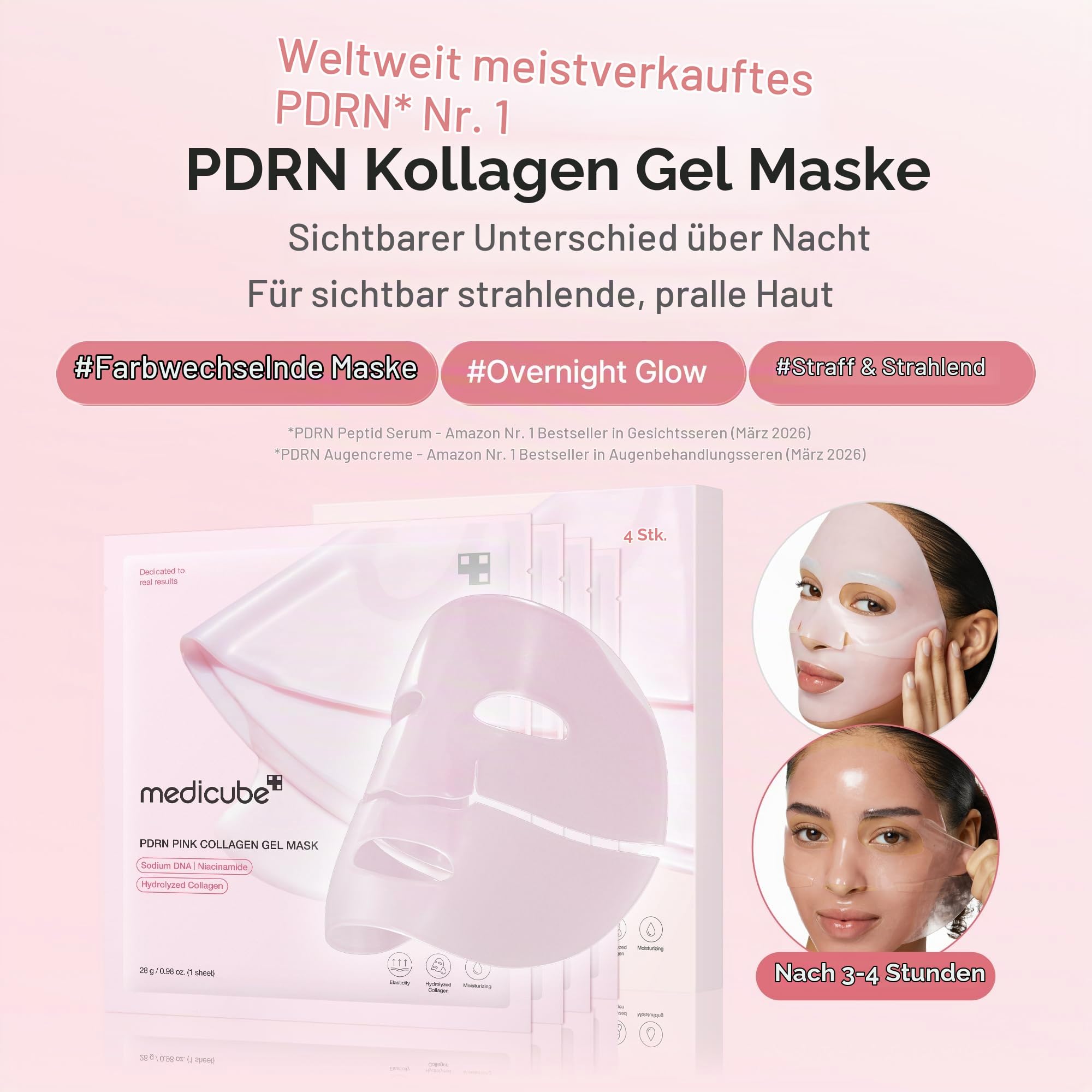 medicube 3-Step PDRN Skincare Set: Salmon DNA PDRN Eye Cream, Serum & Gel Mask for a Dewy, Plumped Complexion