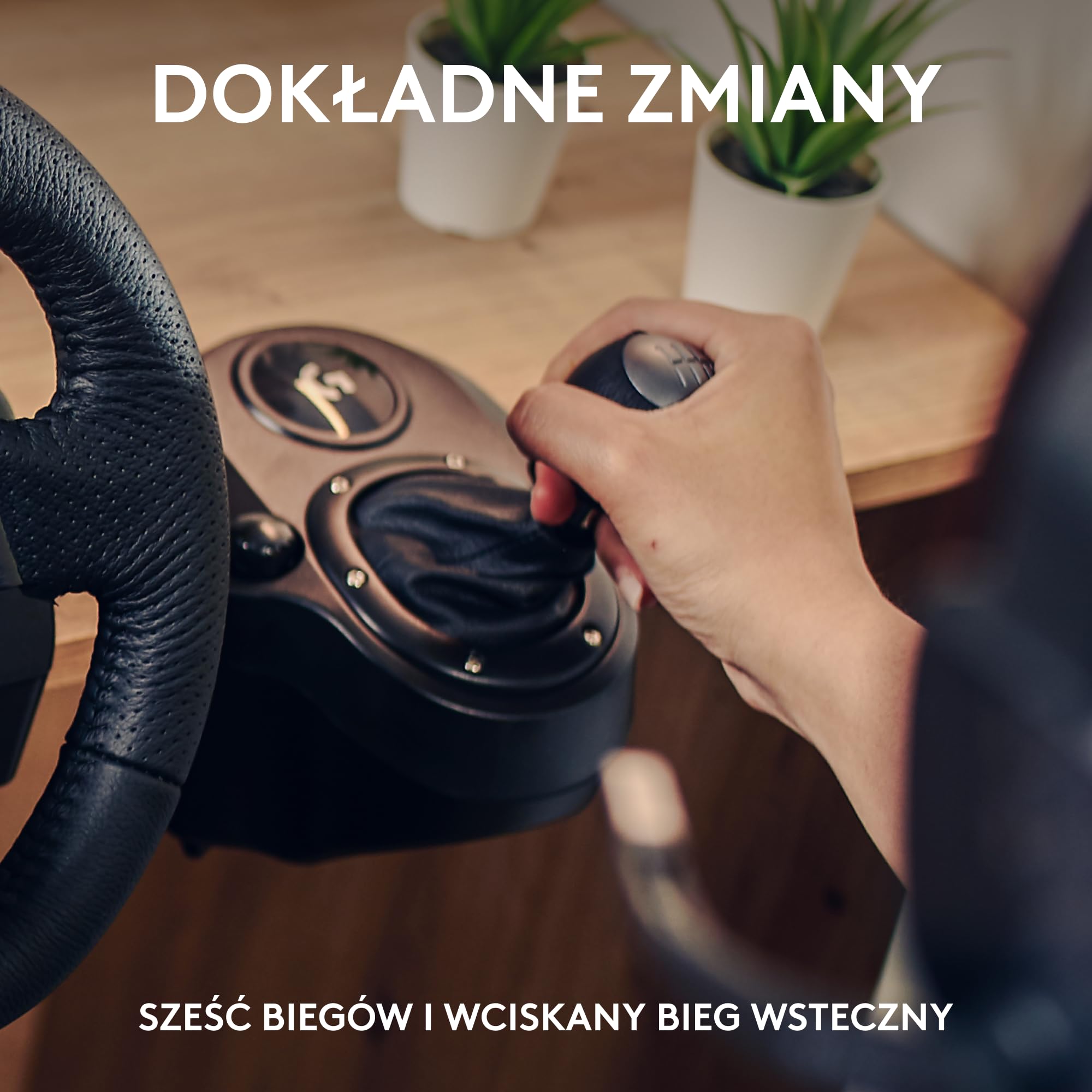 Logitech G920 Driving Force Racing Wheel, Kierownica wyścigowa do konsoli Xbox One i komputera, Xbox One/PC - Czarny & Logitech G Dźwignia zmiany biegów Driving Force do G923, G29 lub G920