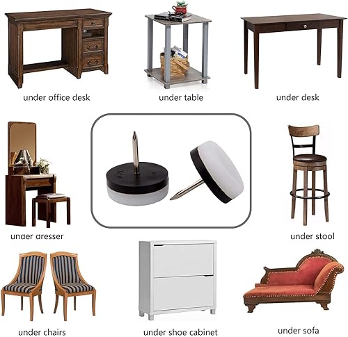 Miniatura 8 de 50 almohadillas redondas para muebles, deslizadores deslizantes para alfombras, almohadillas antideslizantes para muebles, protectores de suelo de