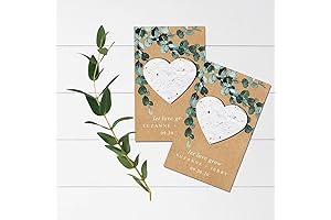 Personalized Plantable Seed Paper Hearts for a Green Touch in Weddings