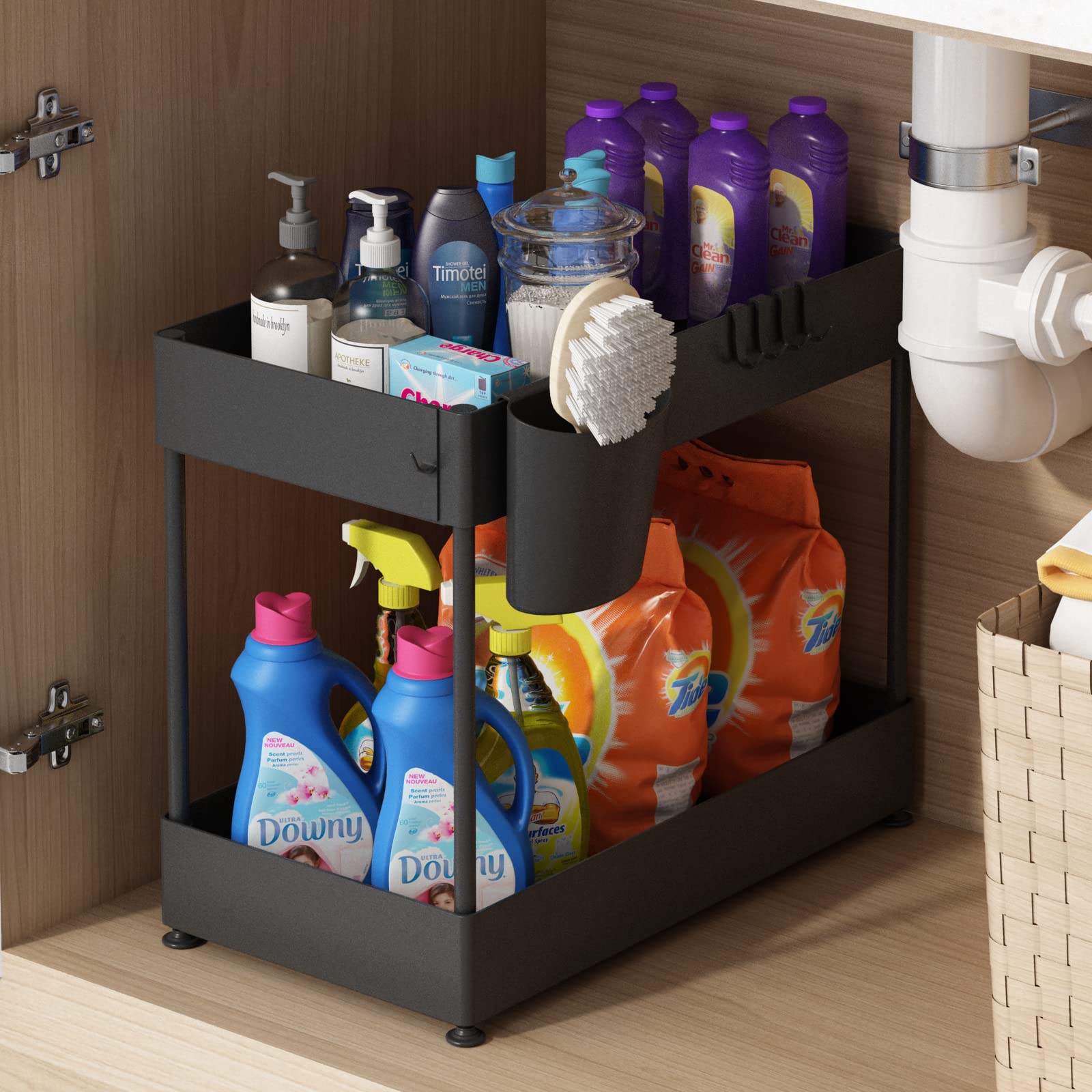 Under Sink Organizer, Under Bathroom Storage 2 Tier Under Sink
