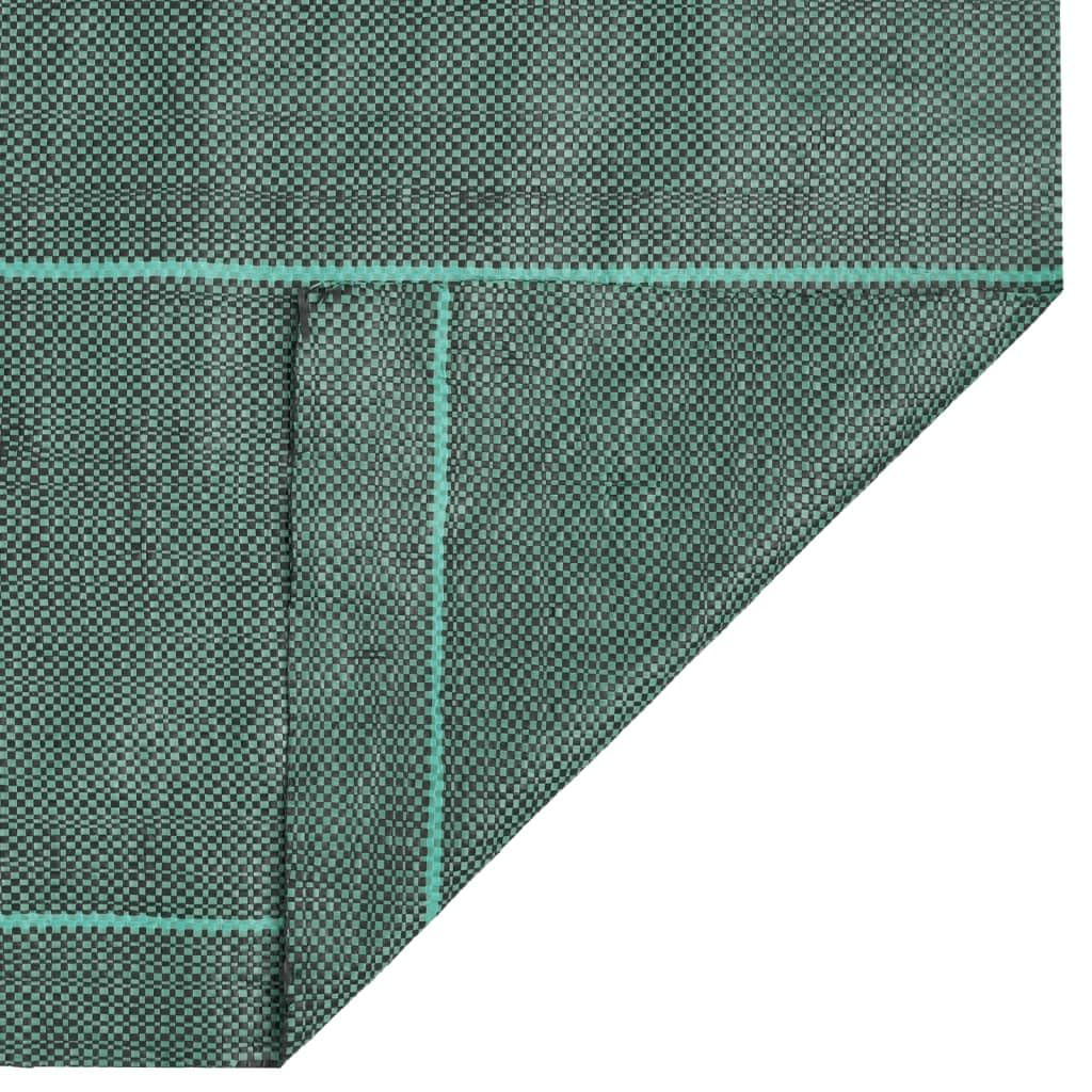Fieltro verde para malas hierbas (polipropileno, 1 x 200 m, permeable al agua, para bancal y jardín, con material estabilizado a los rayos UV para control de malas hierbas y protección de plantas)