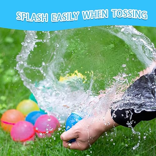 Miniatura 5 de Globos de agua reutilizables para niños, bombas de agua magnéticas con autosellado, bolas de salpicaduras para peleas de agua, juguetes al aire