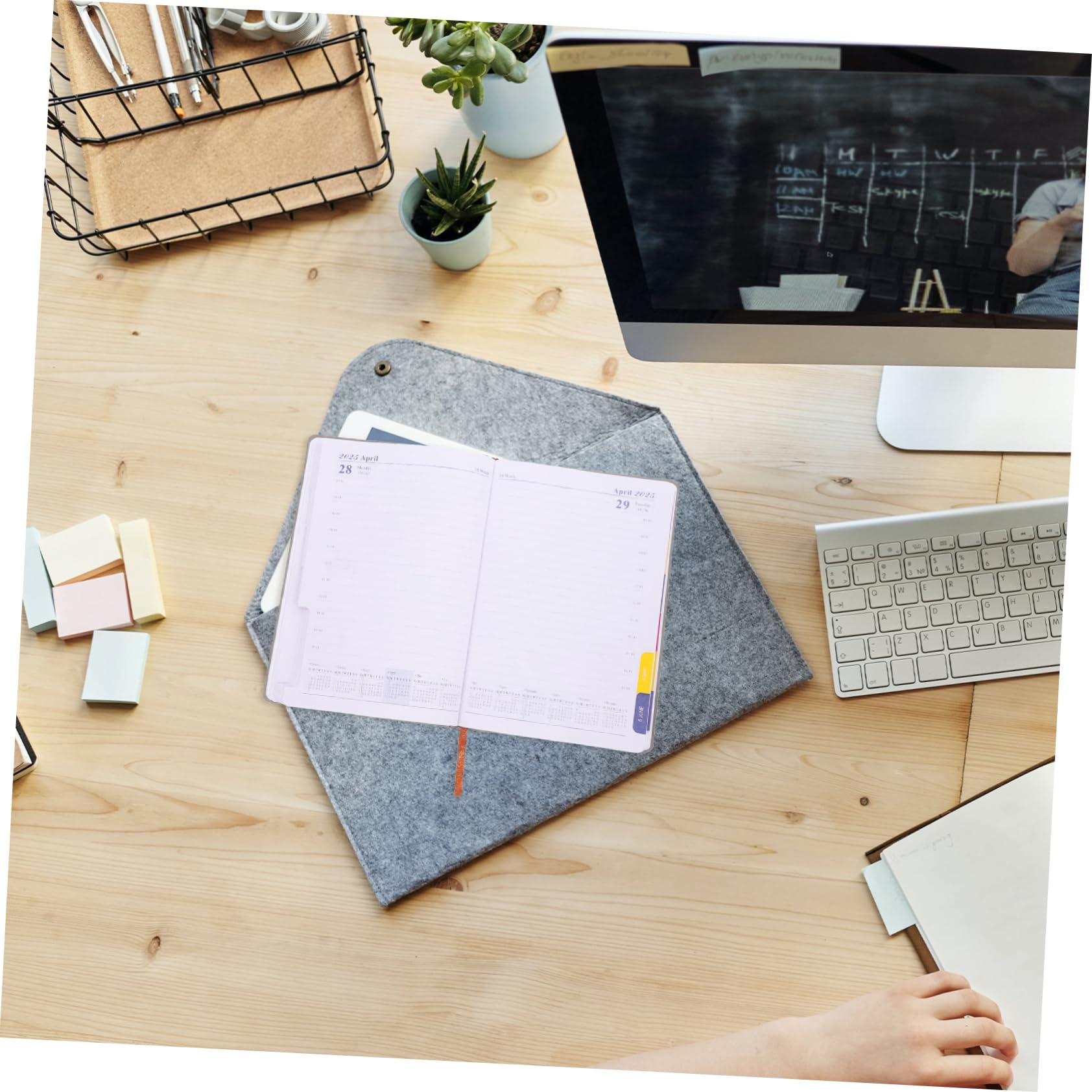 5 Pezzi Notepad Planner Annuale Formato Taccuino Leggero e Portatile per Ufficio e Casa Organizzatore Mensile e Giornaliero per Studenti e Professionisti