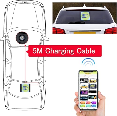 Miniatura 6 de Leadleds Señal LED flexible USB de 5 V, aplicación Bluetooth, mensaje de desplazamiento programable, panel de matriz LED, patrón de texto DIY,