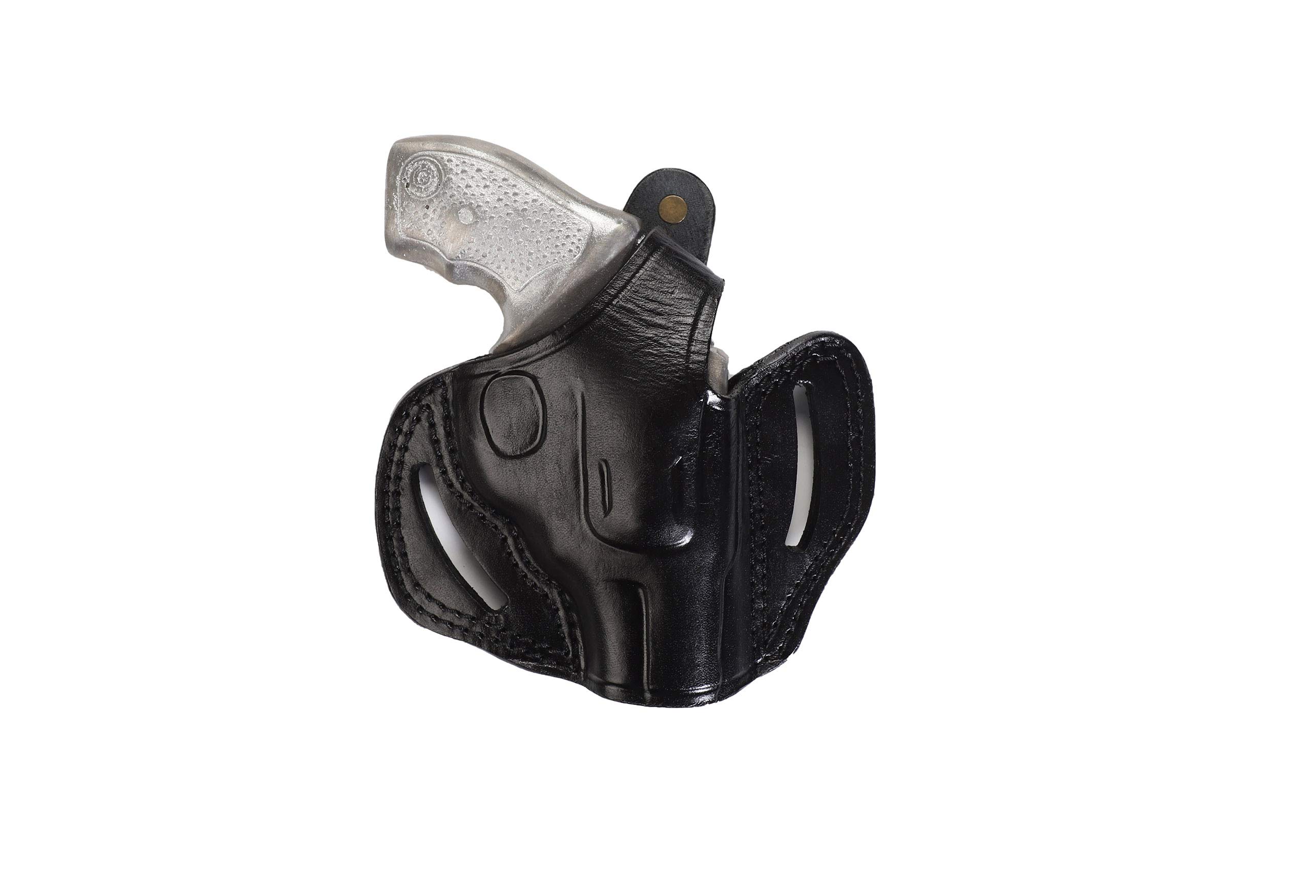 Pusat Holster Premium Leather Thumb Break Belt Holster 2 inch 38 SPL 5 Shot for Revolver Taurus Model 85 Right Hand