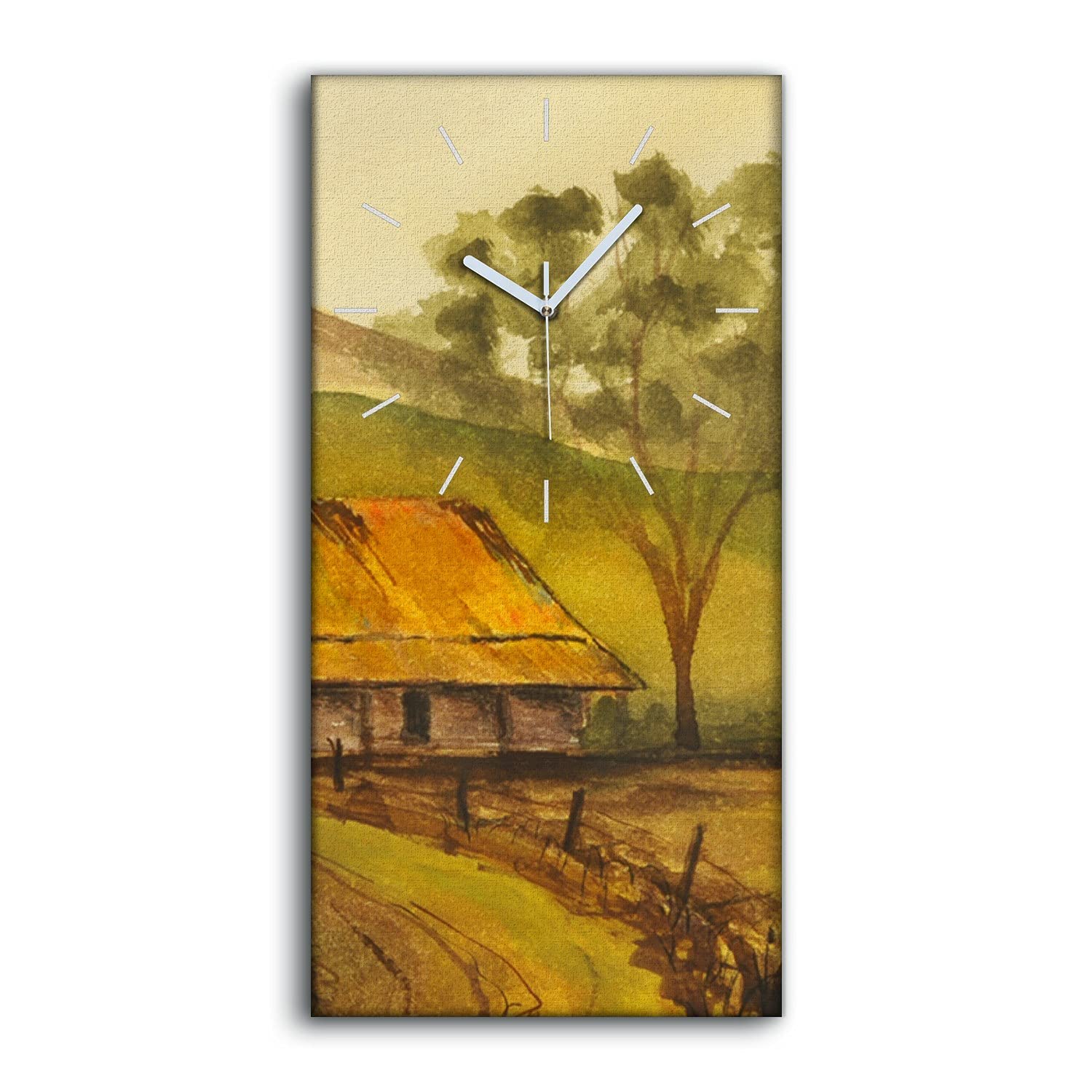 Horloge sur Toile Art Moderne Image Montagne Premium 30x60