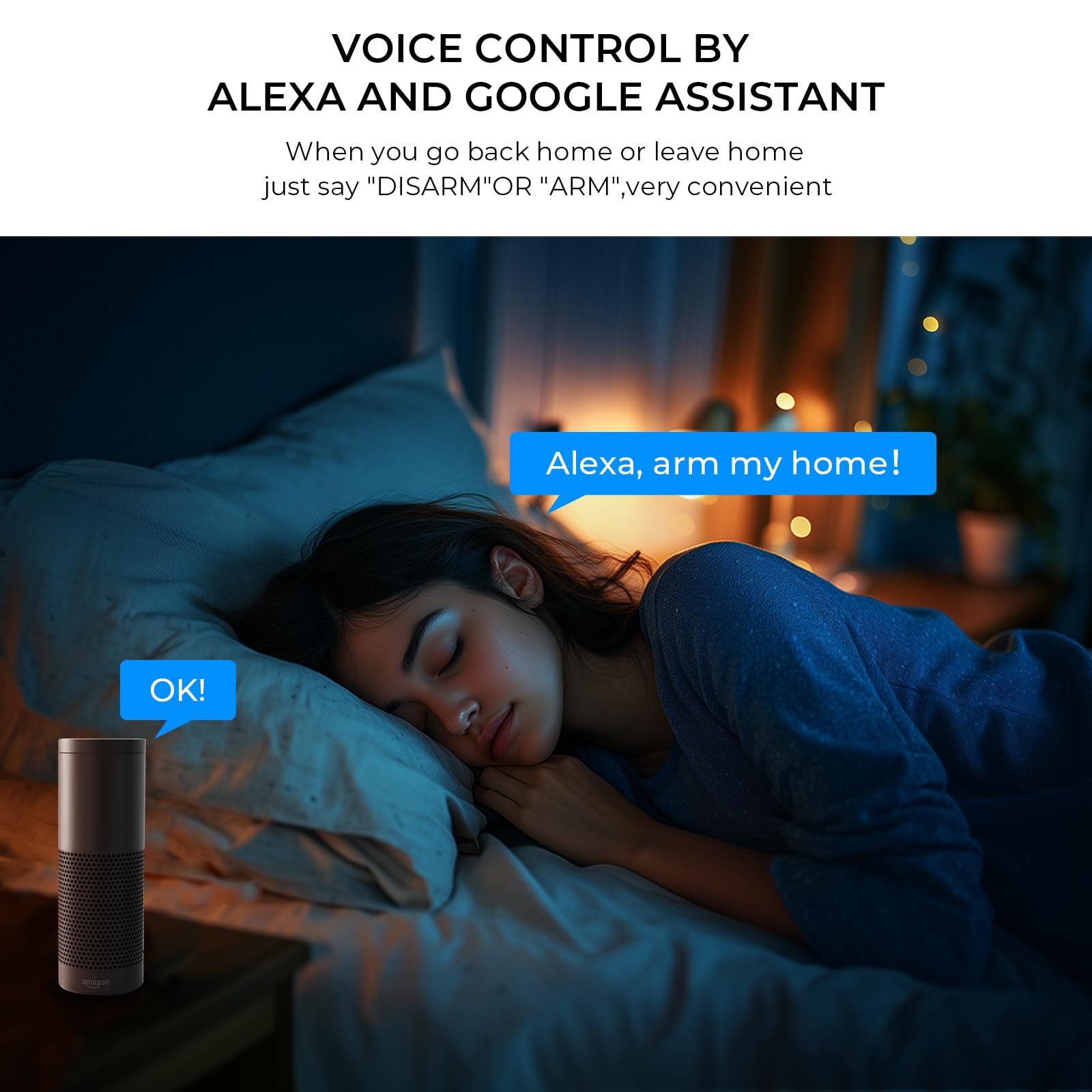 PGST Sistema de alarma para el hogar inalámbrico con alertas instantáneas mediante la aplicación Tuya,Kits de alarma Extensibles DIY para puertas y detectores de movimiento para apartamento, garaje