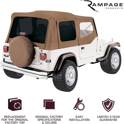 Miniatura 5 de Rampage Jeep 98935cubierta blanda de repuesto color negro paraSuzuki VitaraGeo Tracker 1999-2002 con ventanas ahumadas