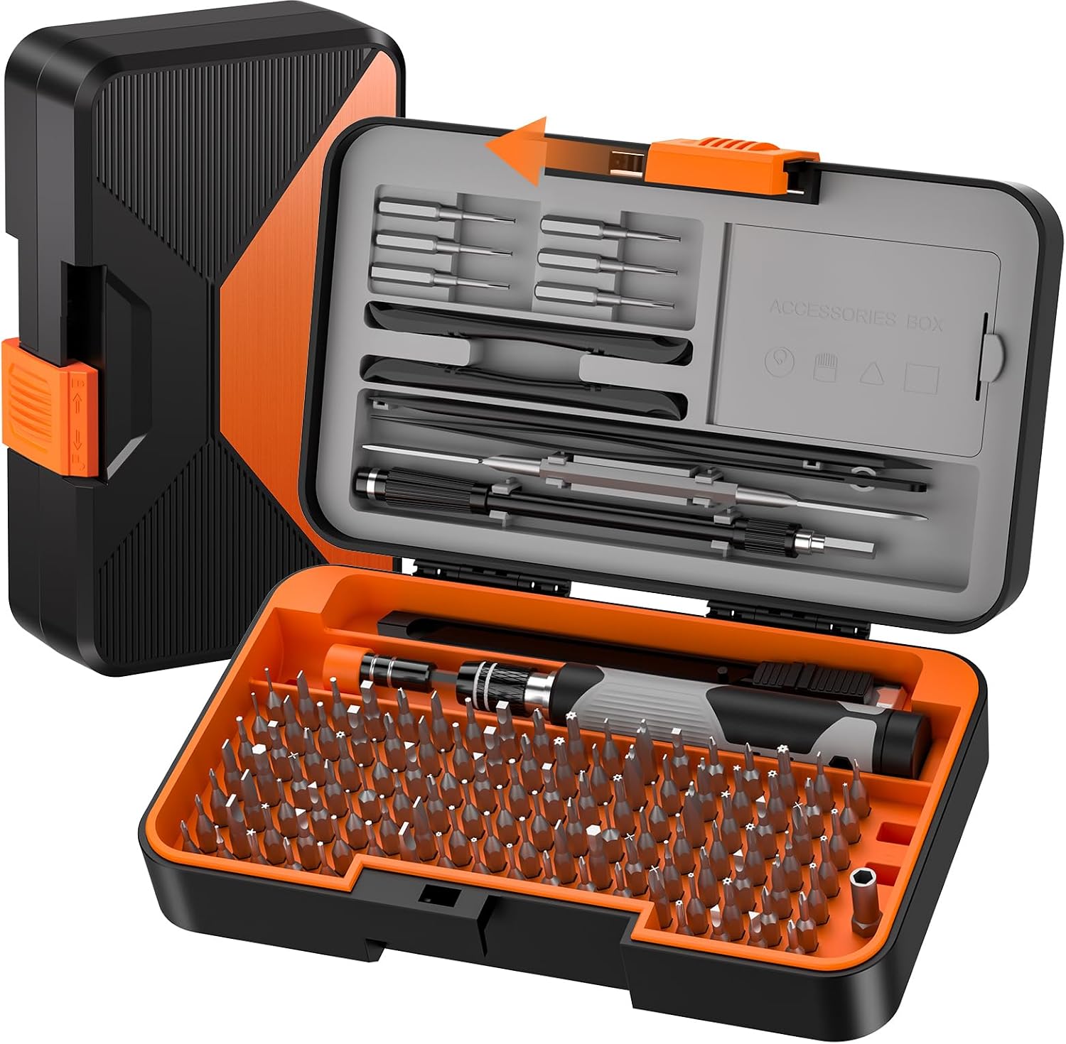 Precision Screwdriver Set, Lifegoo 122pcs Magnetic Repair Tool Kit for iPhone Series/Mac/iPad/Tablet/Laptop/Xbox Series/PS3/PS4/Eyeglasses/Watch/Cellphone/PC/Camera/Electronic