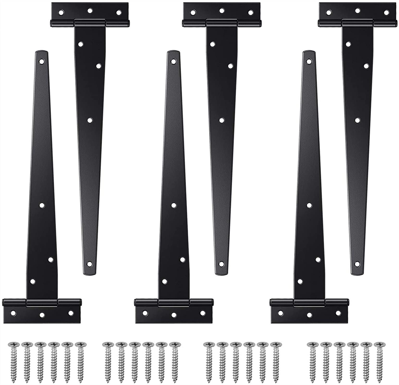 Nvsfzgiyg One Color 6Pcs T-Shaped Hinge, Triangular, Slotted Bearing Door, 10 Inches