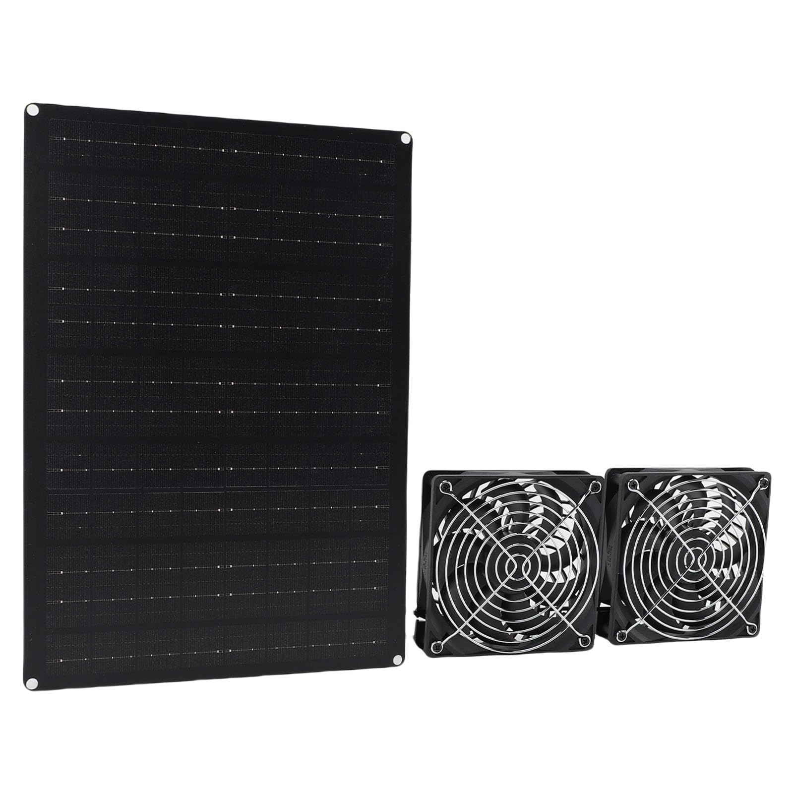 Annadue 2-Pak Solar Wentylator Wyciągowy 75W 18V Dla Dla Domek Zwierząt