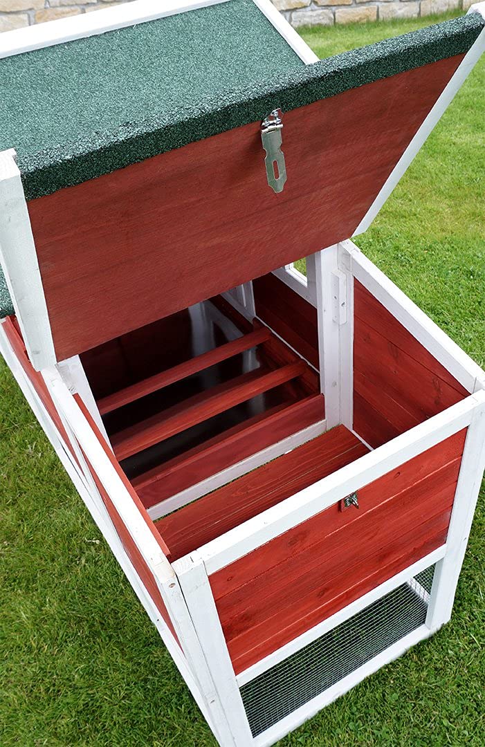 Miweba my animal Poulailler MH-32 XXL avec pondoir - Bois de pin - Résistant à l'hiver - Enclos à Deux Niveaux - Nichoir - Maison pour Poules - Volière pour Poules - Cage à Poules