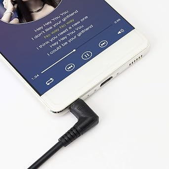 SinLoon 3.5mm TRRS Cable, (2-Pack) Gold Plated 90 Degree Right & Left Angled 3.5mm Stereo 4-Pole Male to Male Auxiliary Audio Cable for Smartphones,Tablets,Players Microphone(4-P,9inch)