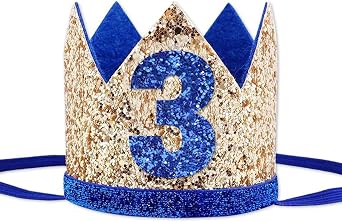 Socub Birthday Crown Headbands for Baby Boy 1st Birthday Party Supplies