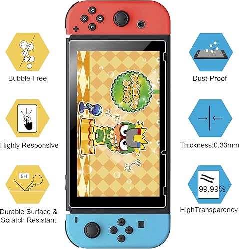 Miniatura 2 de ivoler 3protectores de pantalla de cristal templado para Nintendo Switch transparentes HD antiarañazos compatibles con Nintendo Switch