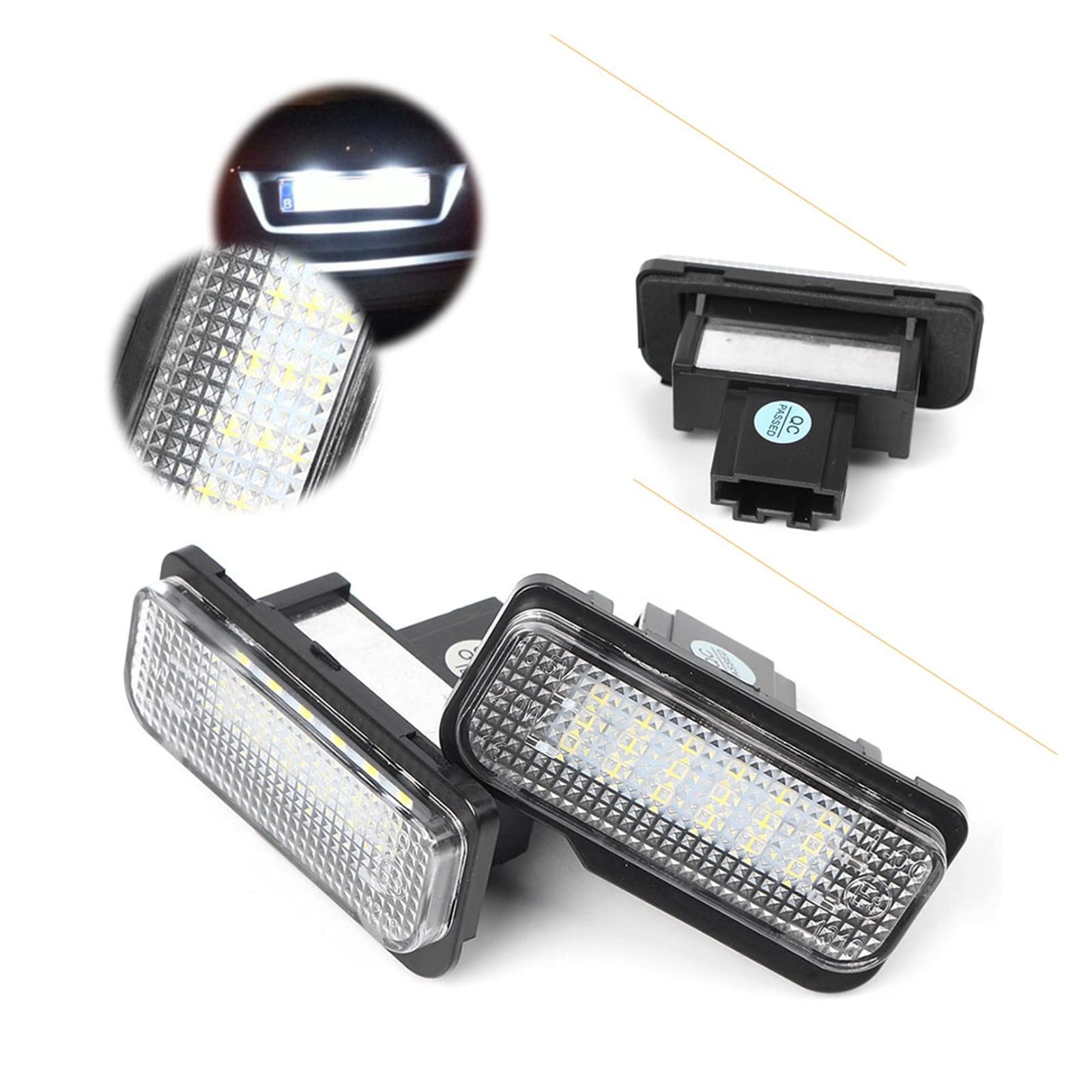 Numero Luce 2Pcs Numero Di Licenza Auto Lampada Della Targa HA CONDOTTO LA Luce Per CE CLS Classe SLK W203 W211 S211 W219 R217 E55 E63AMG