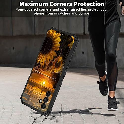 Miniatura 4 de Funda para Samsung Galaxy A13 5G con ranura desmontable para tarjetero, función atril, doble capa, resistente, a prueba de golpes, funda oculta para