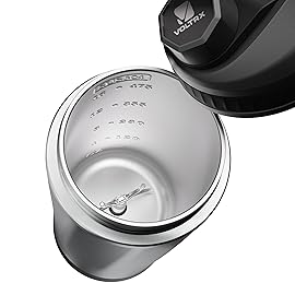 VOLTRX ChillMix Shaker Bottle Insulated Stainless Steel - USB C Rechargeable Electric Protein Shake Mixer, Shaker Cups for Protein Shakes and Meal Replacement, Midnight Navy, 16 oz