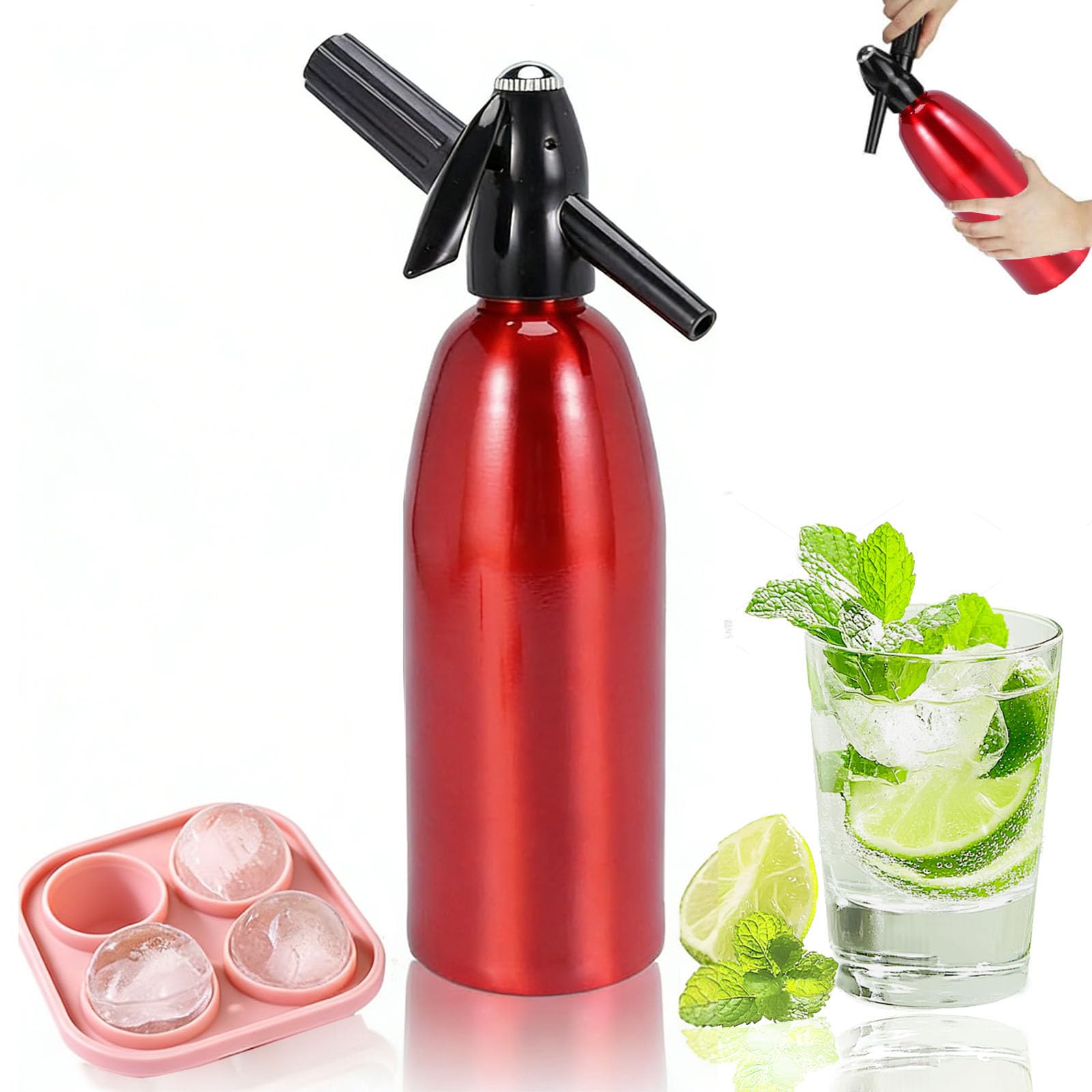 Amazon.com: Soda Siphon 1L Carbonated Soda Maker, Sparkling Water