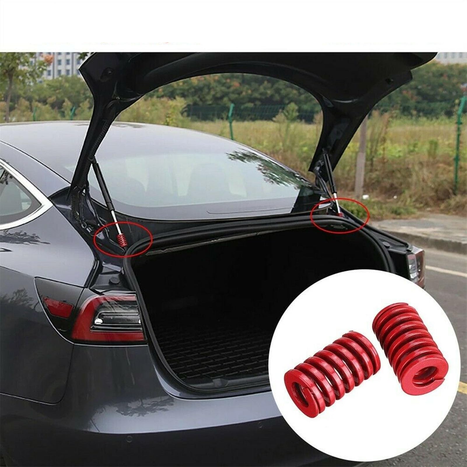 Aramox 25mm Rear Tailgate Support Strut Boot Compression Spring for Trunk Hatch Reinforcement, Replacement Part