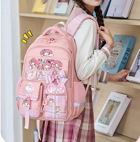 Miniatura 4 de Mochila Vivixilan Kawaii, Resistente al Agua y Transpirable con Múltiples Bolsillos, Adecuada para Viajes y como Regalo de Cumpleaños