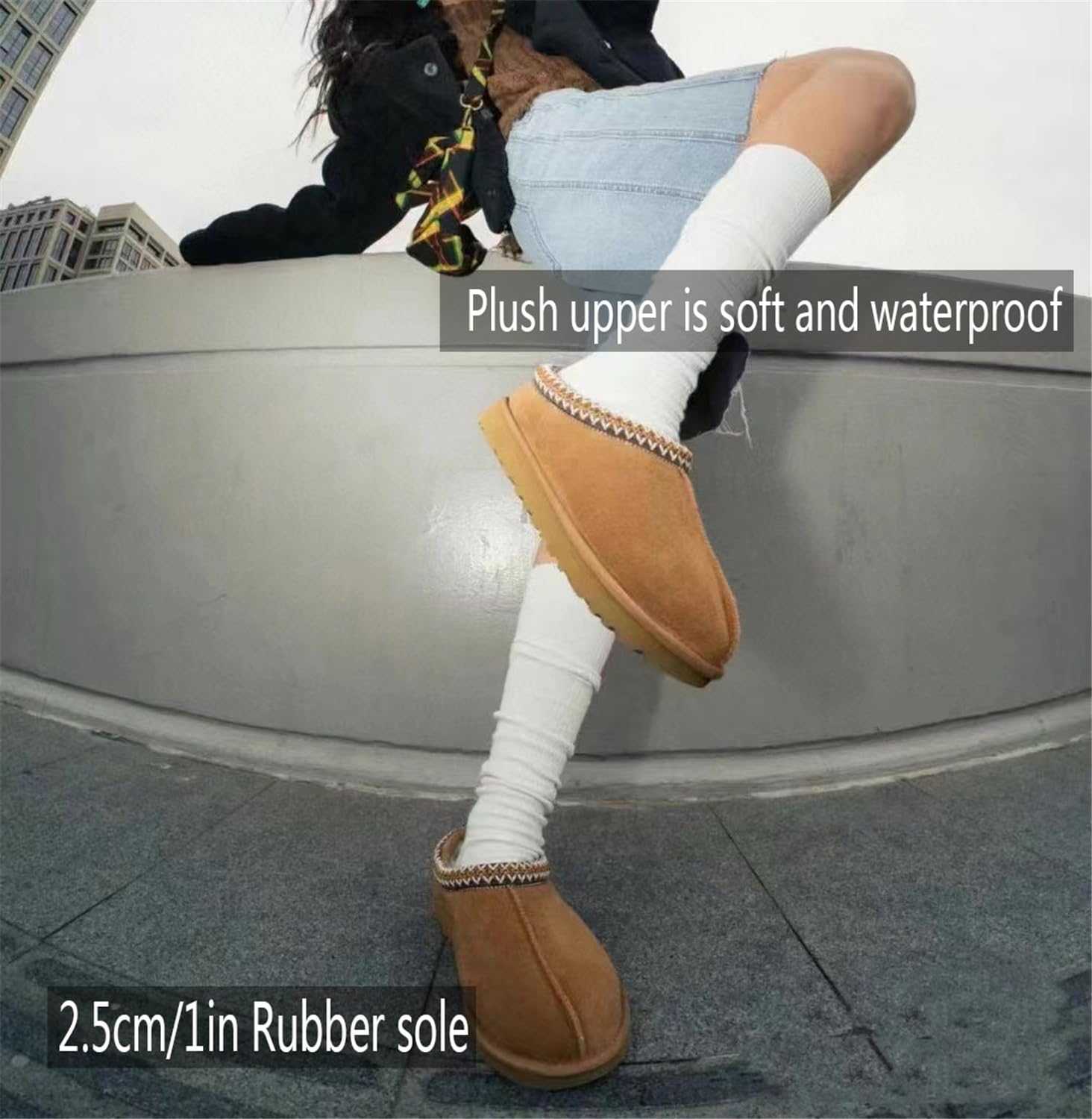 Fashion Platform Slippers for Kids Casual Outdoor Non Slip Fuzzy Ankle Boots Girl Boys Comfortable Indoor Plush Mini Boots Toddler Big Kid Little Kid - Image 3