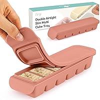 Vista 16 de Bandeja doble hermética delgada de varios cubos (6 cubos, rosa pastel)