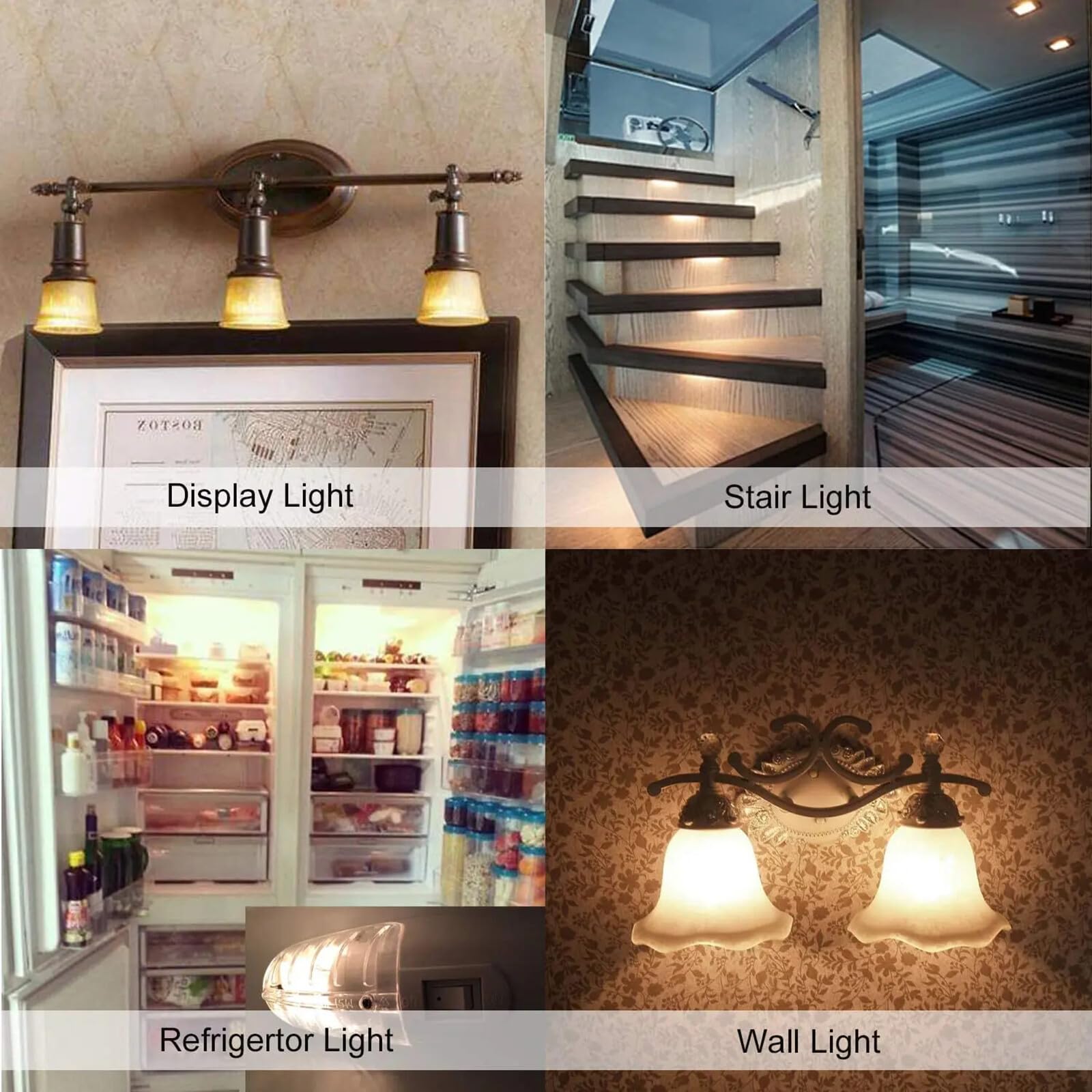 Bombillas LED de filamento T22 de 1W, estilo candelabro, regulables, E14, E12, estilo vintage, tubulares, de noche, 2200K, equivalente a 10 vatios (E14, 220V)