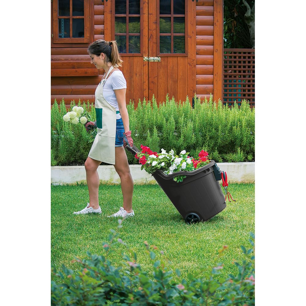 CARRIOLA HELPY CART GRIGIO CON RUOTE 59,5X53 H88,5 ROBUSTA INDISPENSABILE
