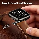 Bestig Compatible avec Apple Watch Band 49mm 46mm 45mm 44mm 42mm(Series 3 2 1) Bracelets en cuir d'Apple Watch iWatch Bracelet Ultra Series 11 10 9 8 7 6 5 4 SE Femmes Homme-Rouge/Noir