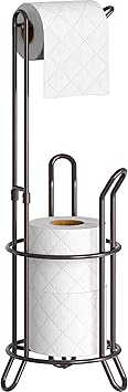 Simple Houseware Bathroom Toilet Tissue Paper Roll Storage Holder Stand, Bronze