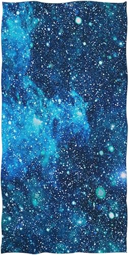 Naanle Hermosa toalla de baño suave con estampado de nebulosa del espacio exterior, altamente absorbente, toallas de mano grandes, multiusos para