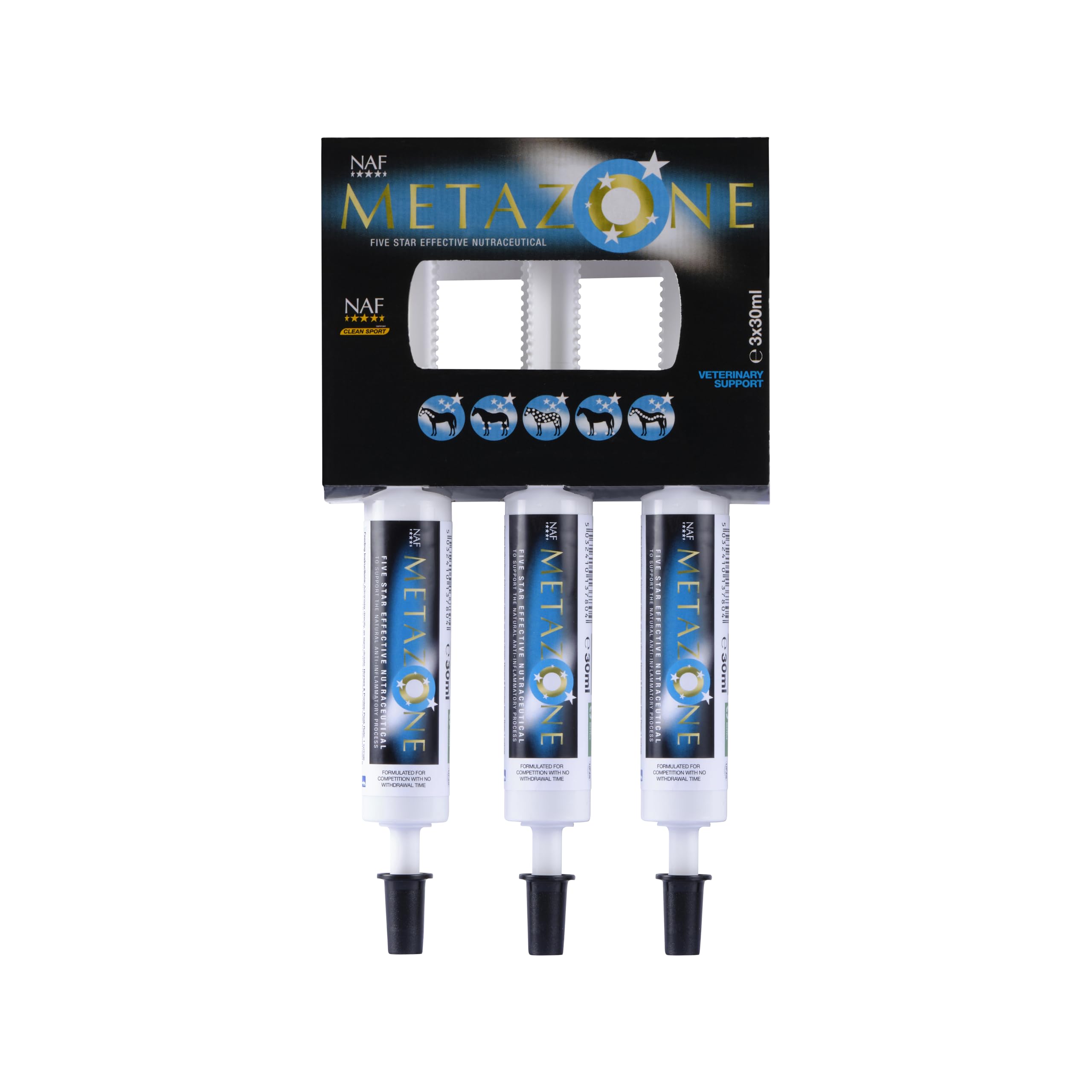 NAF Five Star Metazone Syringe 3 Pack – Targeted Support for the Bodies' Natural Anti-Inflammatory Processes– Ideal for Intense Work, Travel or Competition – Fast-Acting Paste Format
