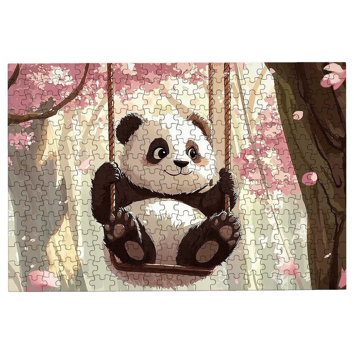 Puzzle 1500 sztuk Panda, słodkie puzzle, puzzle 1500 dorosłych, puzzle dla dorosłych z pudełkiem prezentowym, wyzwanie drewniane puzzle dla całej rodziny, oryginalne prezenty dla kobiet dekoracja