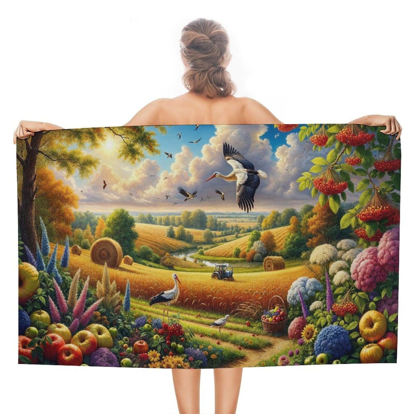 Serviette de plage séchage rapide et anti-sable légère 130x80cm