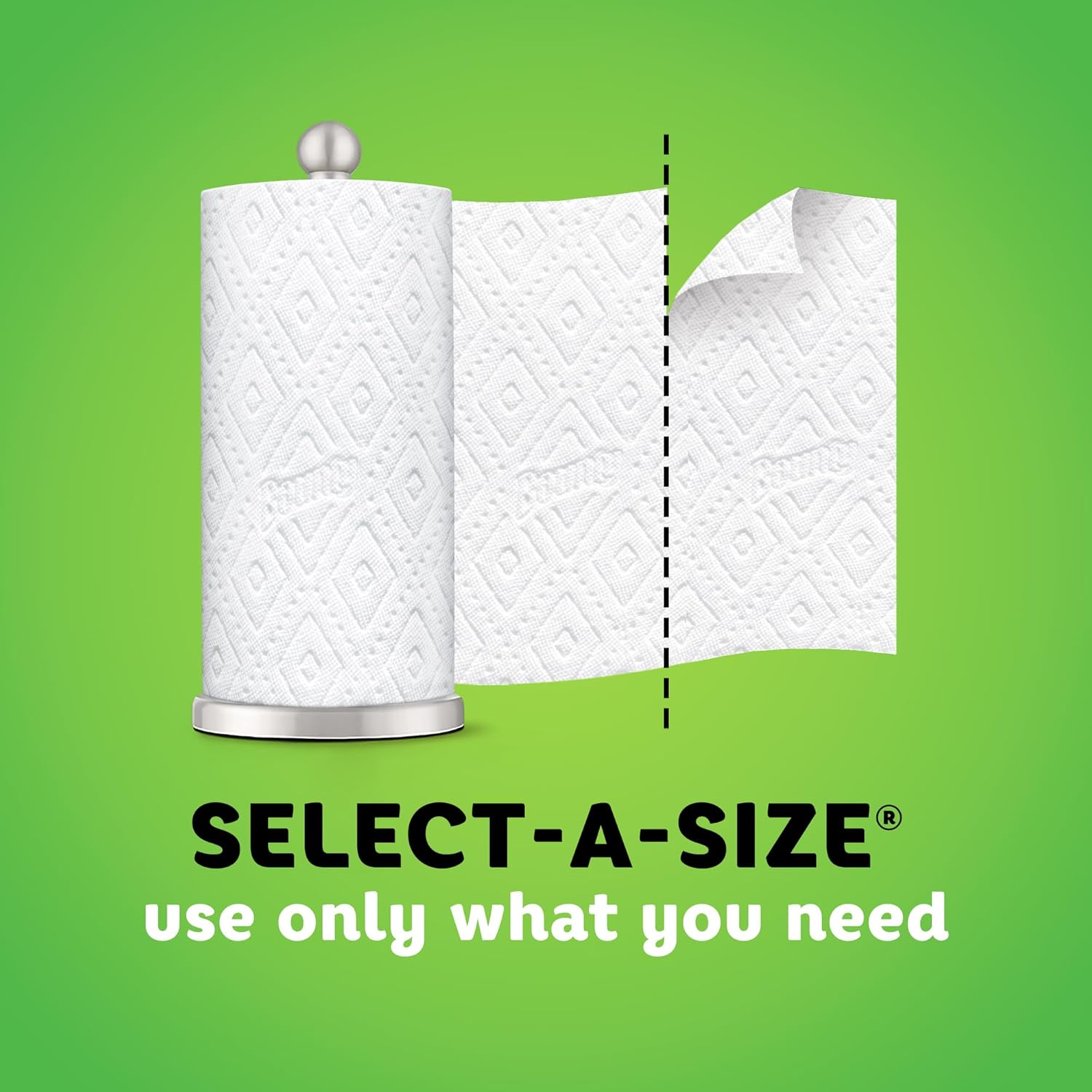 Bounty Select-A-Size Paper Towels, White, Big Rolls, 6 Count of 74 Sheets Per Roll, 6 Count (Pack of 1)