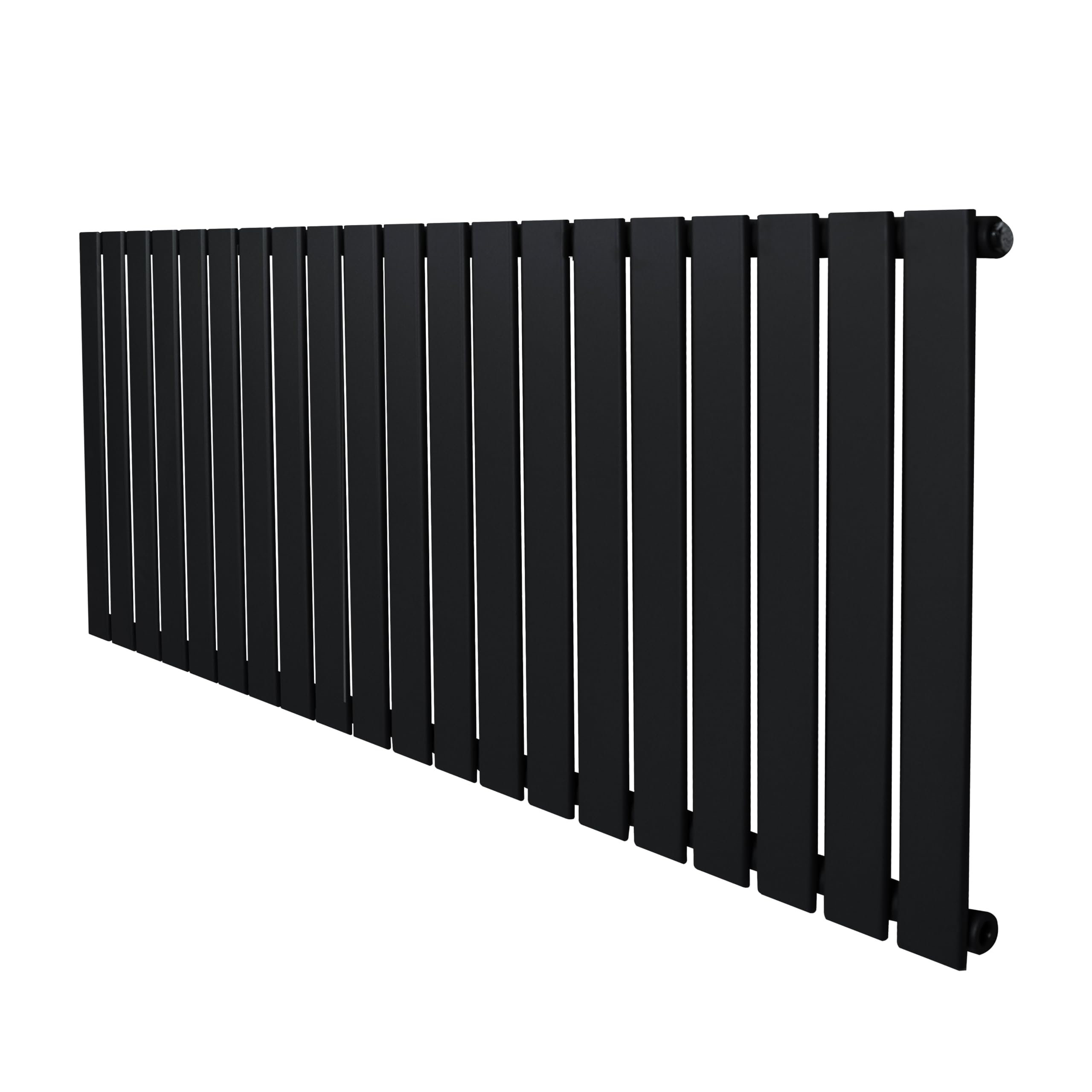 (Black, 600Mm X 1400Mm) Flat Single Column Radiator Modern Designer Single Panel 5056806827407