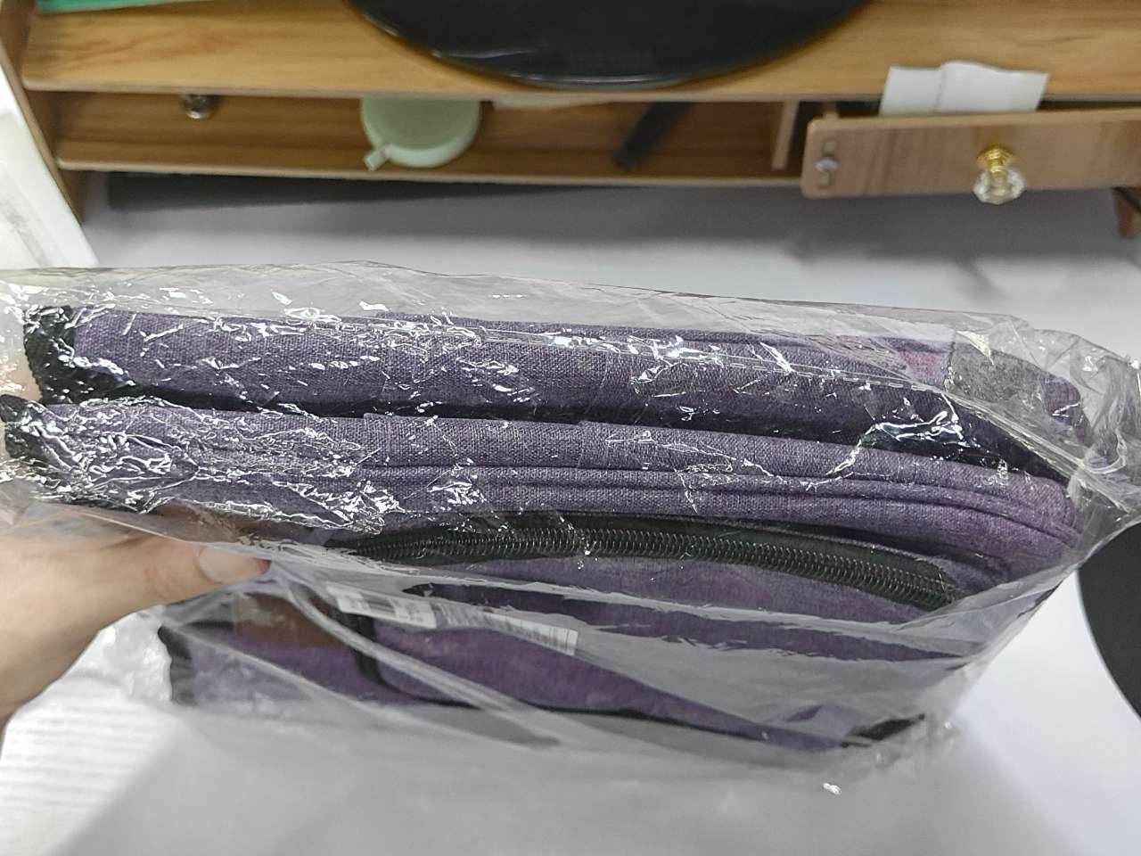 Bolsa de Crochet para Labores de Tejer, una Bolsa para el Kit de Ganchillo y Pelotas de Lana, Bolsa Individual sin Accesorios (Morado)