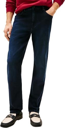 Tommy Hilfiger Vaqueros Hombre Denton Blaze Straight Fit, Azul (Blaze Blue Black