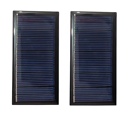 UNIVERSAL HUB 5Pcs 80 * 40mm Rectangular PlasticMini Solar Panel for DIY Projects