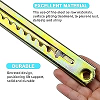 Vista 3 de Enenes Bisagras de ángulo ajustables de 10 engranajes, 2 varillas de elevación en ángulo, accesorios de elevación de mesa para escritorios, camas