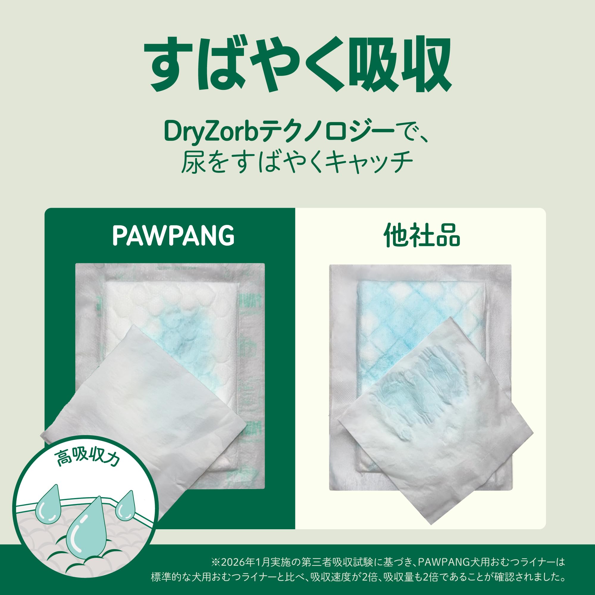 PAWPANG 犬用おむつライナー Sサイズ100枚入×3 吸水パッド Amazon.co.jp: PAWPANG マナーパッド 犬用オムツパッド 大型犬 男女