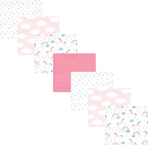 Miniatura 67 de Hudson Baby Paquete de 7 mantas receptoras unisex de franela de algodón para bebé, Dino Friends, talla única Abeja,Azul Verde Dino,Azul