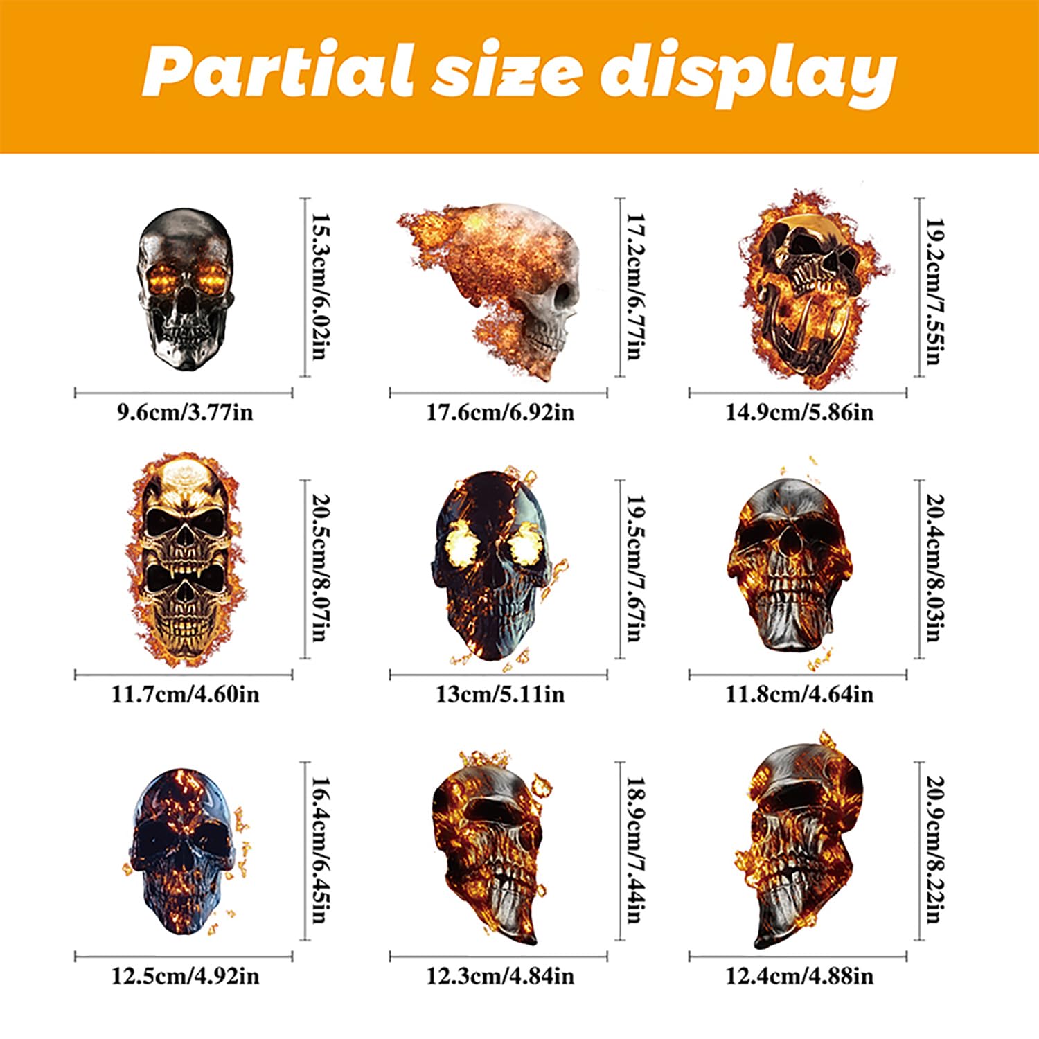 Tomario 9 Sheet Halloween Window Clings Stickers Decoration - Image 3