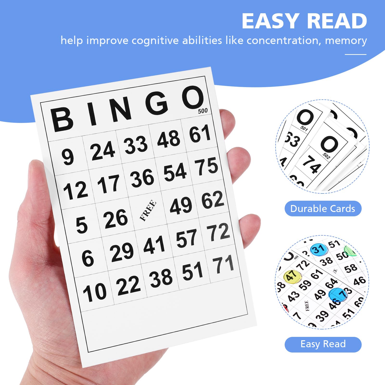jojofuny 60Pcs Bingo Game Cards Set including Unique Numbers for Family Fun and Intellectual Development - Perfect for Parties and Kids - Image 2