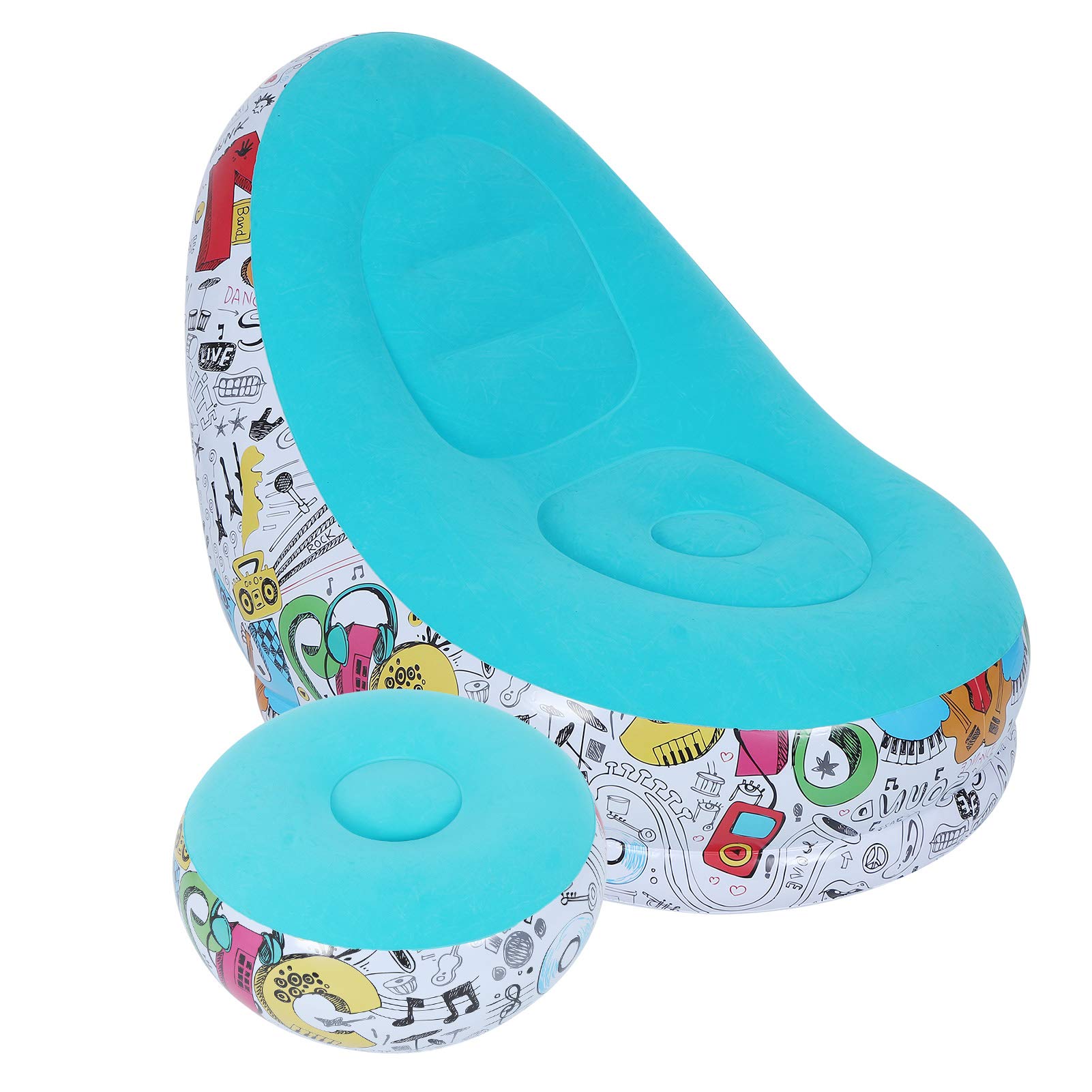 Generic Leisure Sofa, Inflatable Lounger, Household Comfortable Ergonomic Breathable Non‑Slip for Living Room Balcony(Macaron Blue, 116 * 98 * 83cm)'-picture-23